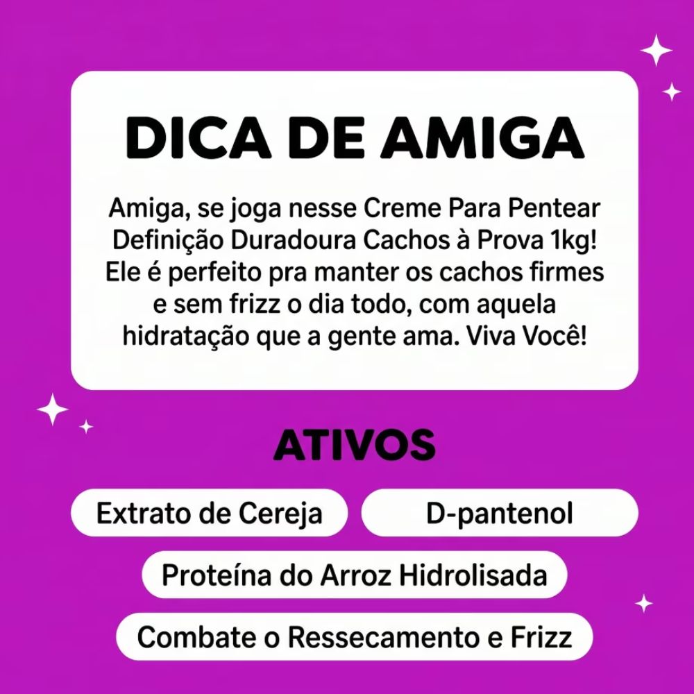 Creme Para Pentear Salon Line Definição Duradoura Cachos à Prova 1kg
