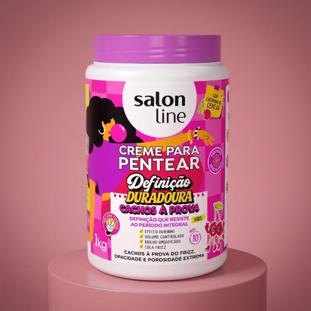 Creme Para Pentear Salon Line Definição Duradoura Cachos à Prova 1kg