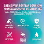Creme Para Pentear Definição Alongada Cachos de Sereia 1kg