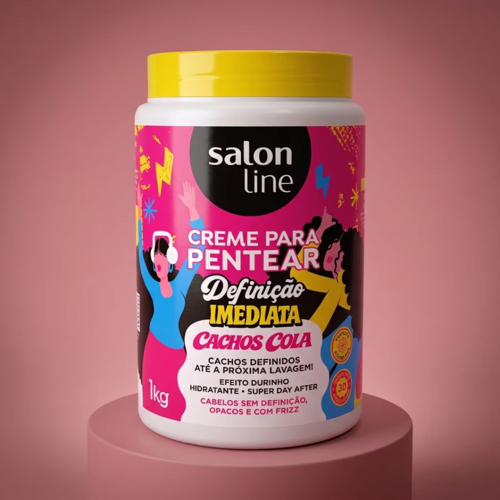 Creme Para Pentear Salon Line Definição Imediata Cachos Cola 1kg