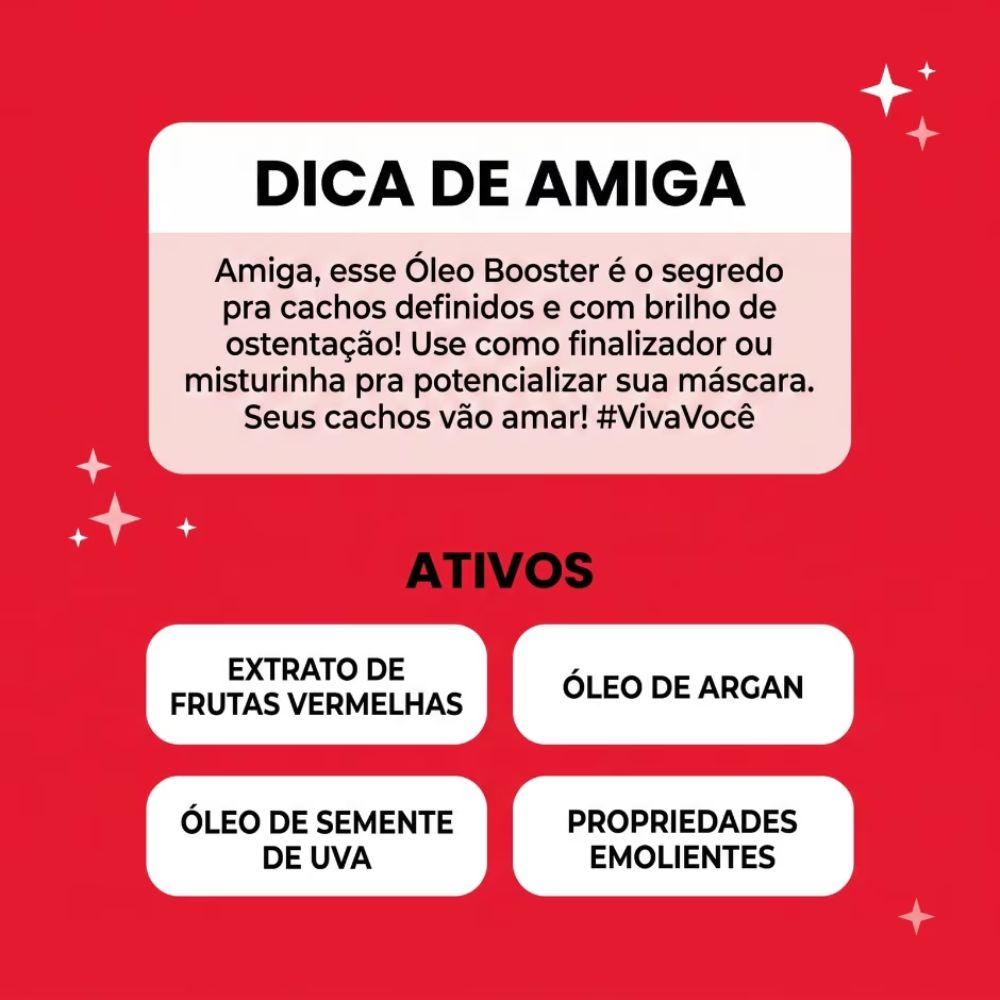 Óleo Booster Salon Line Definição Cachos Ostentação 120ml