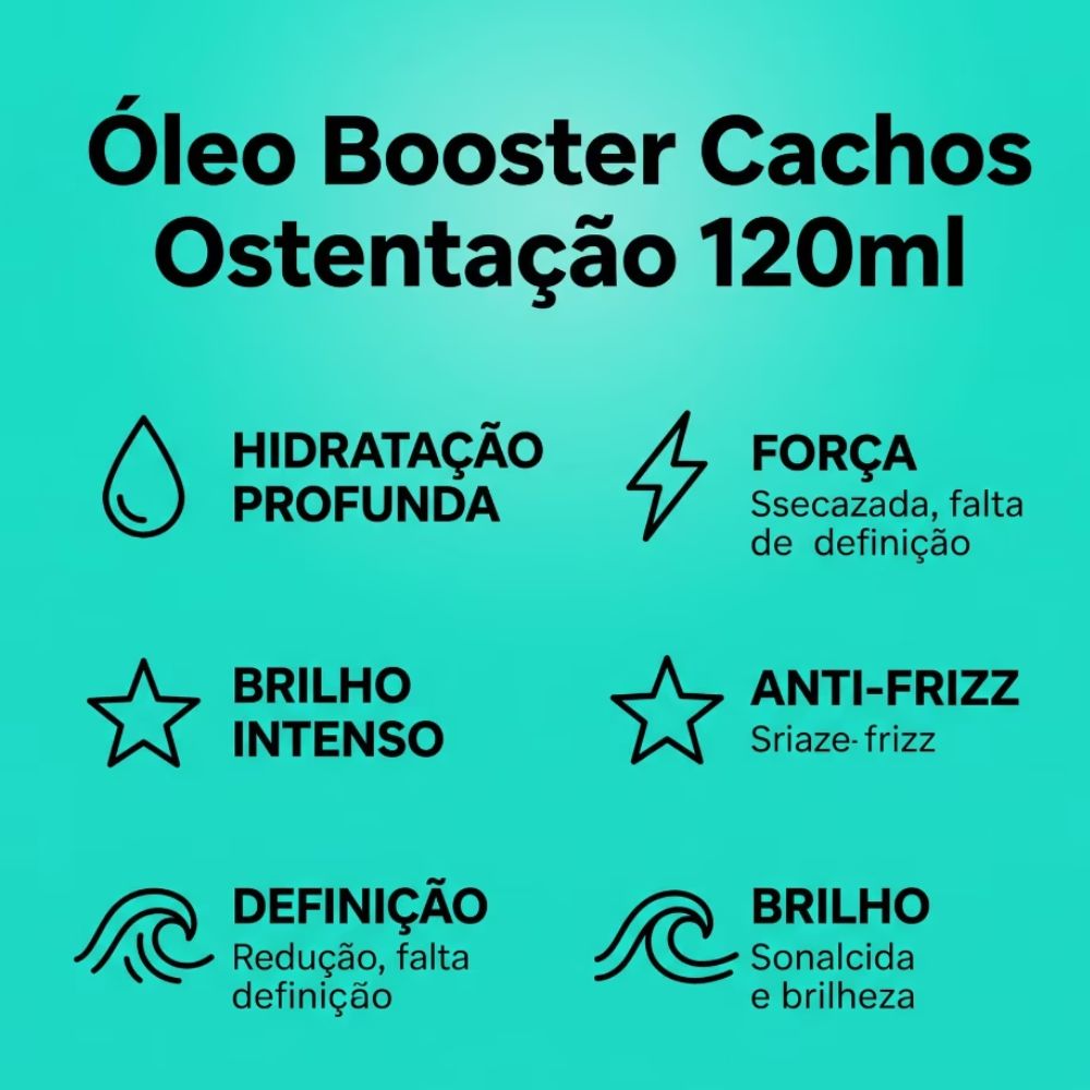 Óleo Booster Salon Line Definição Cachos Ostentação 120ml