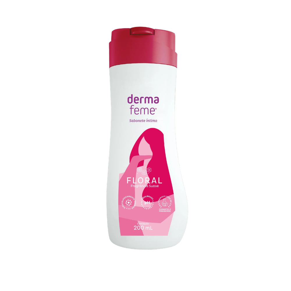 Kit Sabonete Líquido Íntimo Dermafeme Floral 2 Unidades 200ml Cada