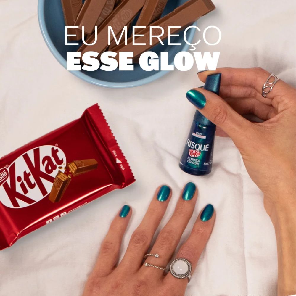 Esmalte Risqué Kit Kat Eu Mereço Esse Glow 8ml