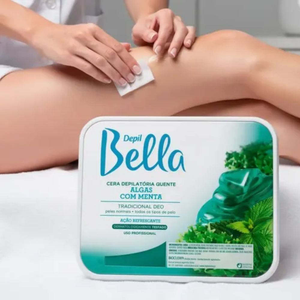 Cera Depilatória Depil Bella Quente Algas com Menta 1kg