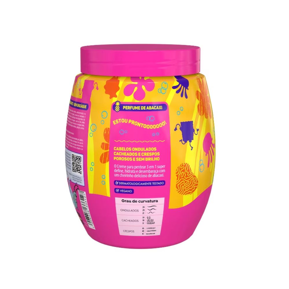 Creme para Pentear Salon Line SOS Bob Esponja Definição Máxima 1kg