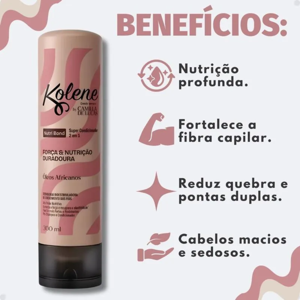 Super Condicionador Kolene 2 em 1 Nutri Bond 300ml
