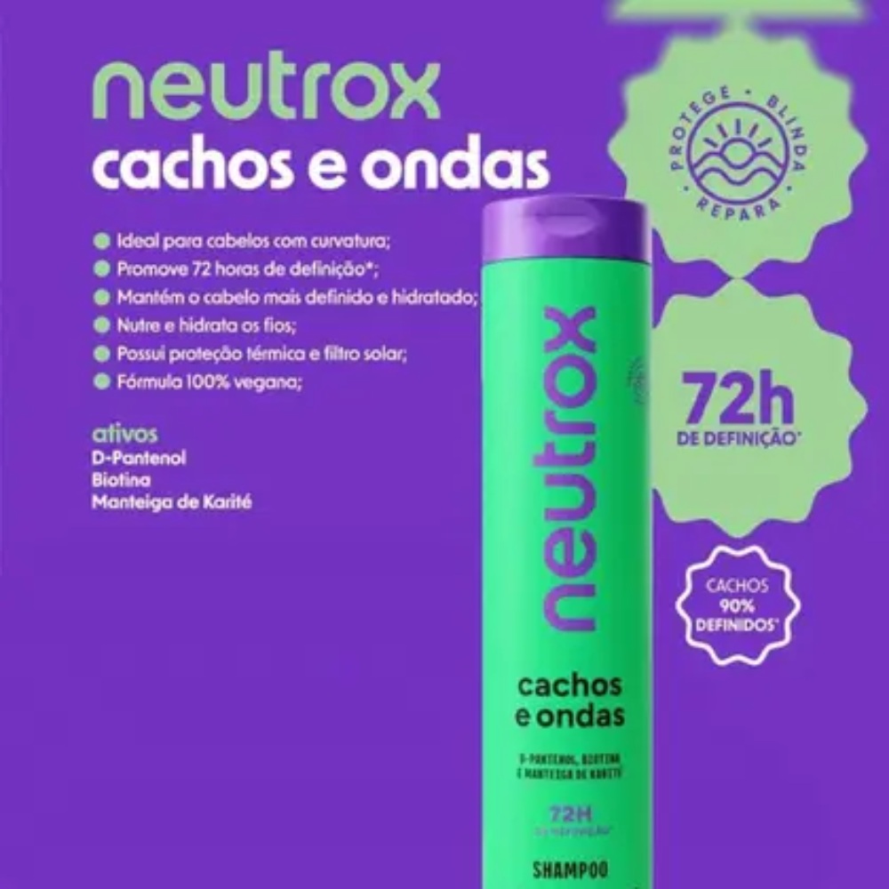 Shampoo Neutrox Cachos e Onda 300ml