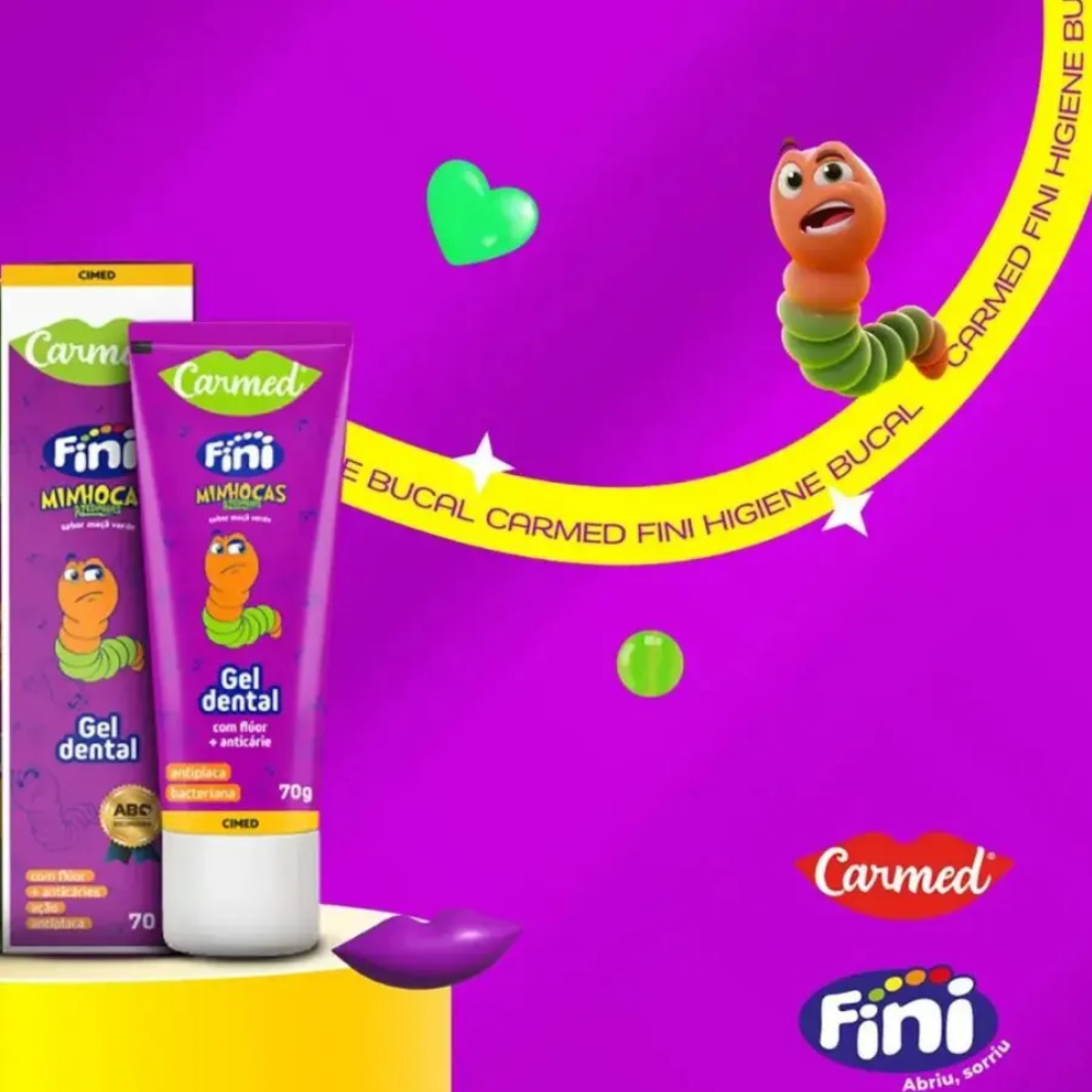 Gel Dental Carmed Fini Minhocas com Flúor 70g