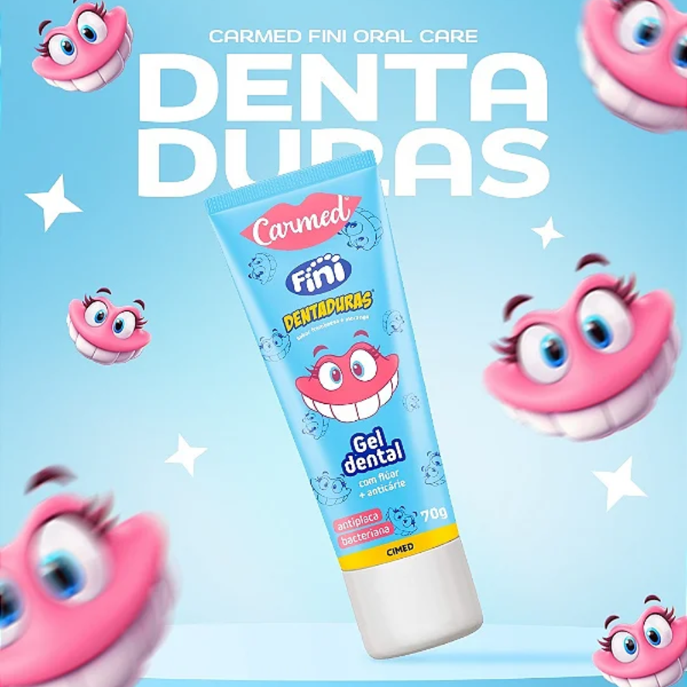 Gel Dental Carmed Fini Dentaduras com Flúor 70g