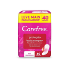 Protetor Diário Carefree Proteção Sem Perfume com 40 Unidades