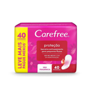 Protetor Diário Carefree Proteção Sem Perfume com 40 Unidades