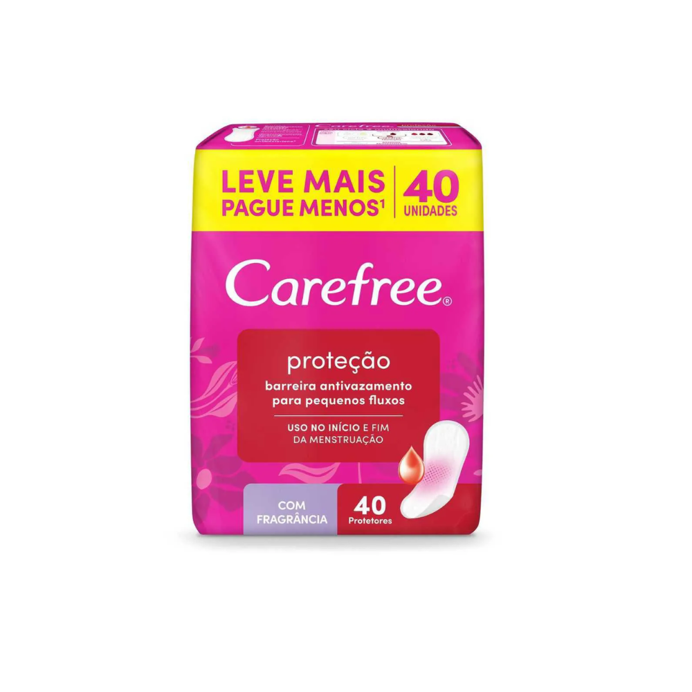 Protetor Diário Carefree Proteção com 40 Unidades
