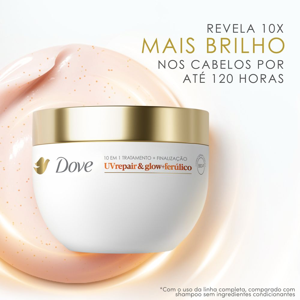 Máscara Capilar Dove 10 em 1 UV Repair & Glow + Ferúlico 250g