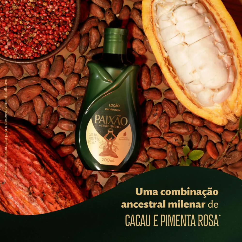 Hidratante Corporal Paixão 200ml Cacau e Pimenta Rosa