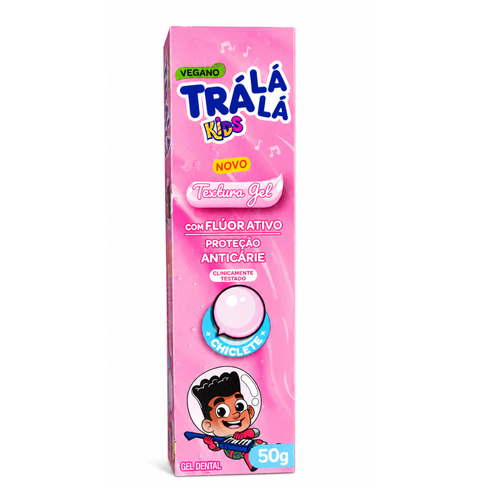 Gel Dental Trá Lá Lá Kids Chiclete com Flúor 50g