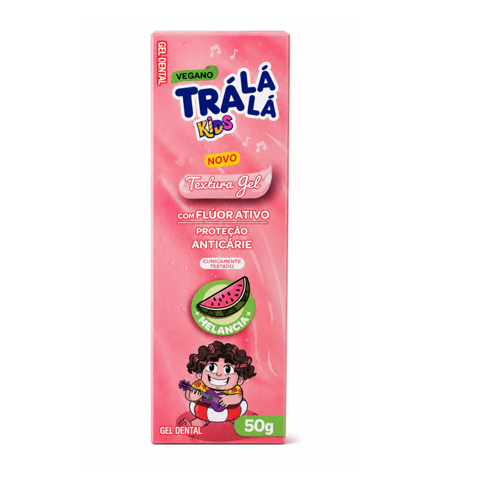 Gel Dental Trá Lá Lá Kids Melancia com Flúor 50g