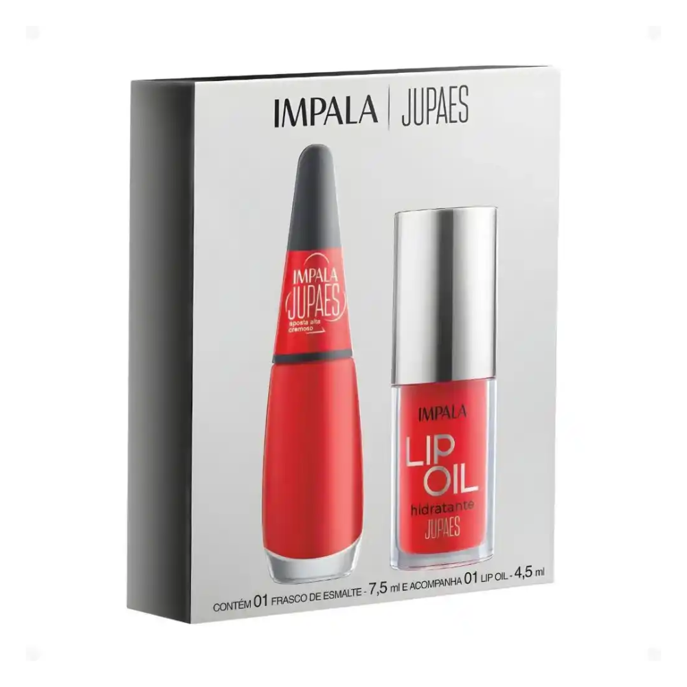 Kit Dupla Impala Ju Paes Aposta Alta Esmalte 7,5ml + Lip Oil 4,5ml