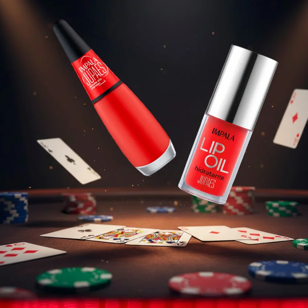 Kit Dupla Impala Ju Paes Aposta Alta Esmalte 7,5ml + Lip Oil 4,5ml