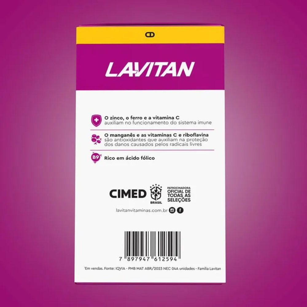 Lavitan Suplemento Vitamínico A-Z Mulher Com 30 Comprimidos