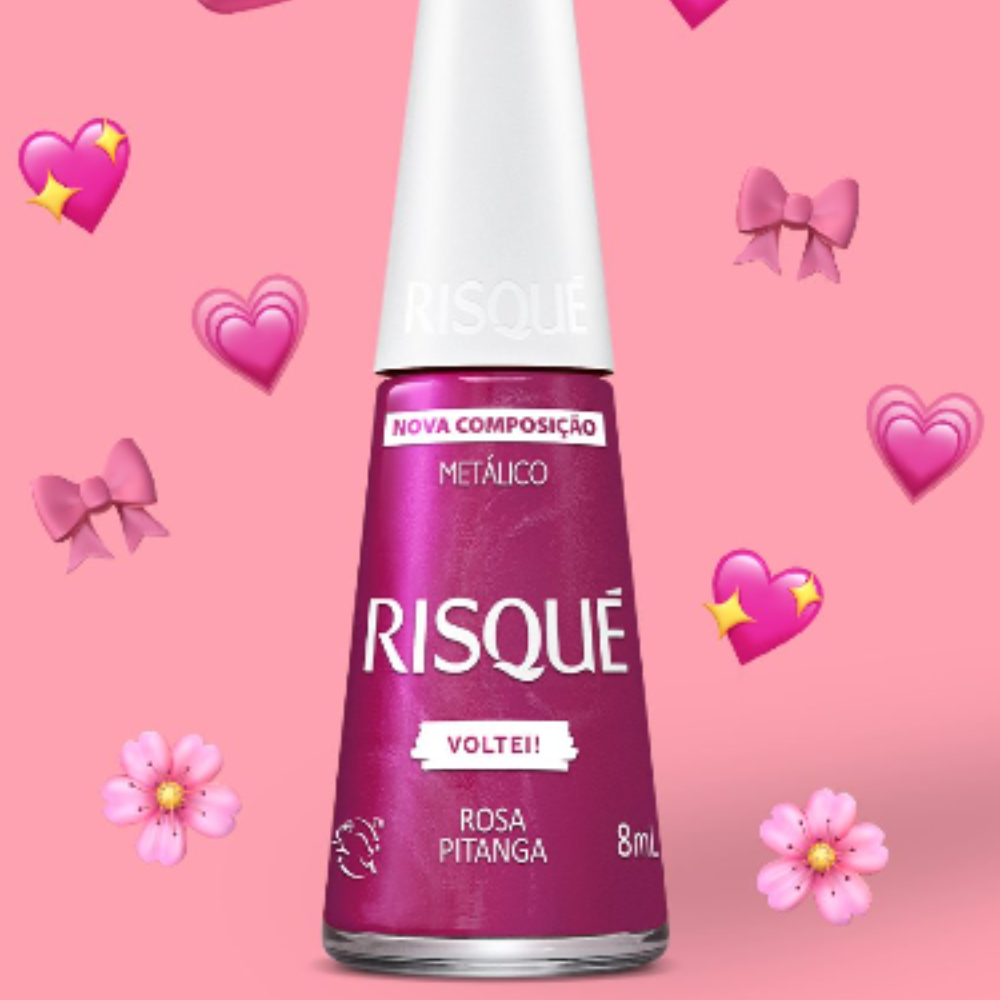 Esmalte Risqué Rosa Pitanga 8ml