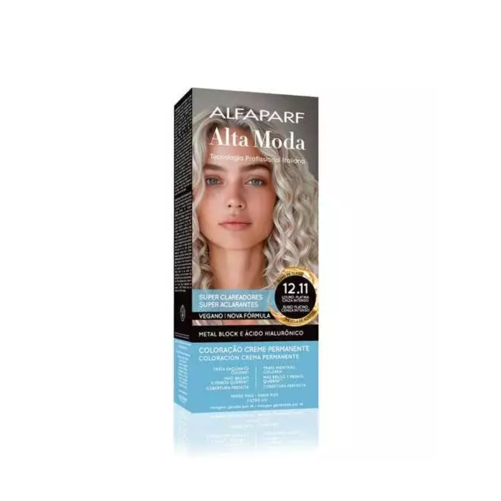 Coloração Alfaparf Alta Moda Especial 12.11 Louro Platina Cinza Intenso 150g