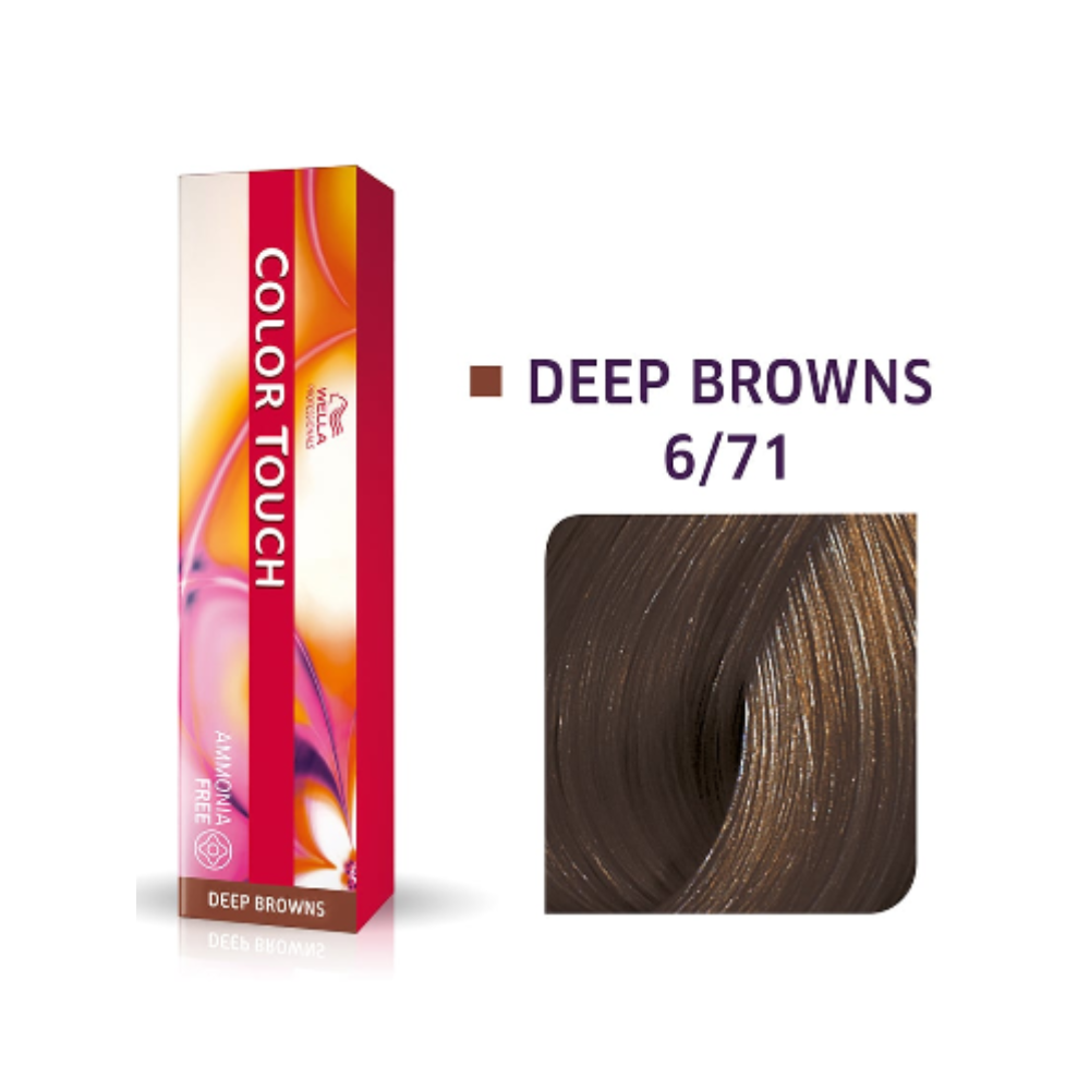 Tonalizante Wella Professionals Color Touch Louro Escuro Marrom Acinzentado 6/71