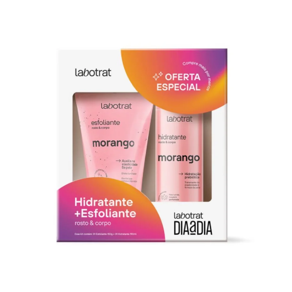 Kit Labotrat Esfoliante 150g + Hidratante 190g Morango