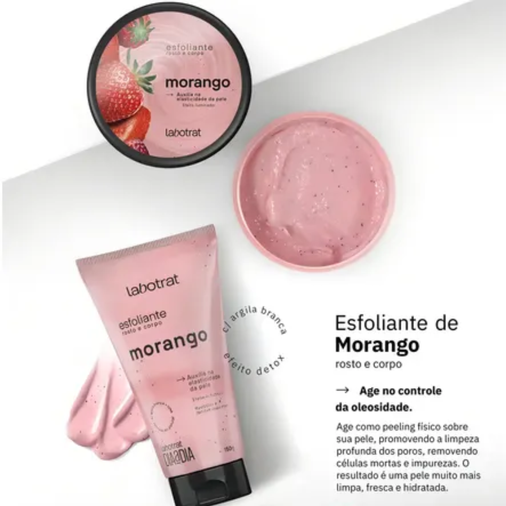 Kit Labotrat Esfoliante 150g + Hidratante 190g Morango