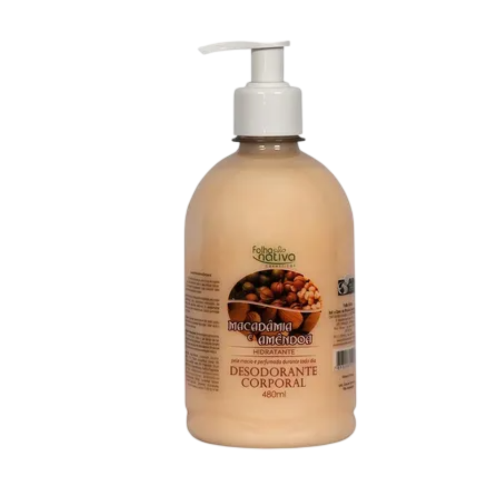Loção Hidratante Corporal Folha Nativa Macadâmia e Amêndoas 480 ml