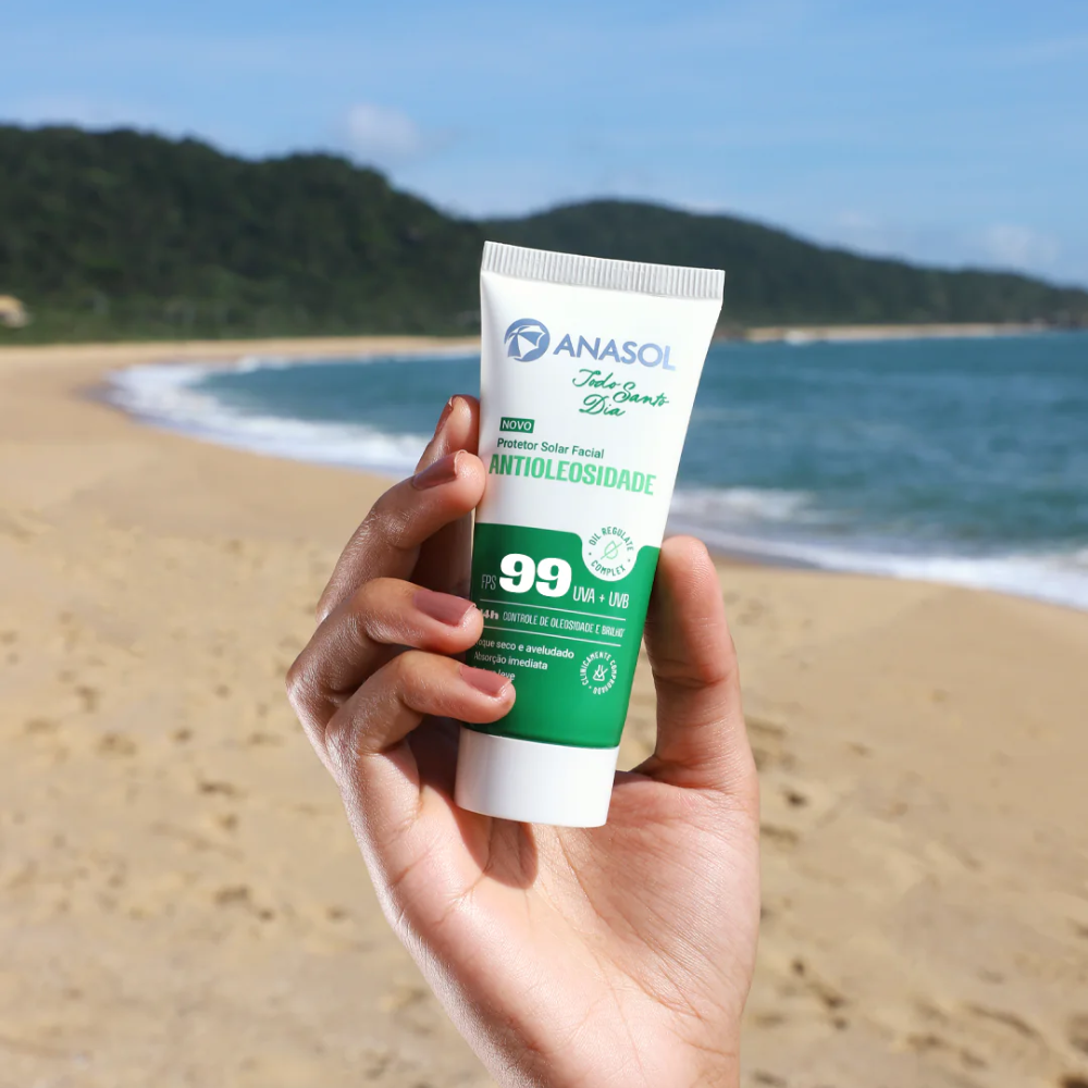 Protetor Solar Facial Anasol Todo Santo Dia Antioleosidade FPS 99 40 g