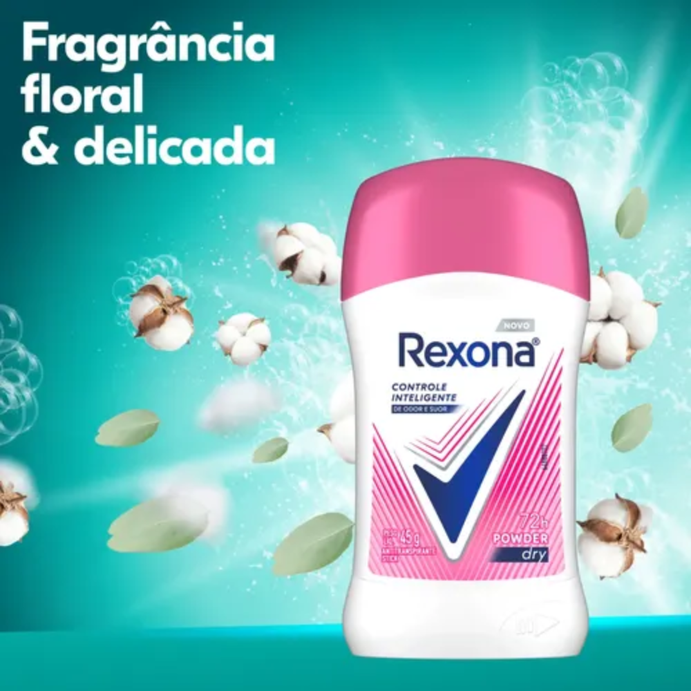 Desodorante Antitranspirante Stick Rexona Powder Dry 45 g