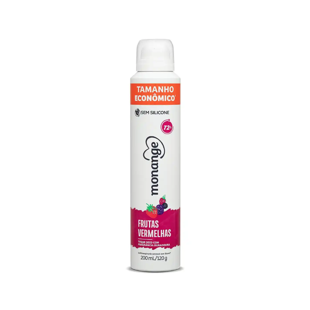 Desodorante Aerosol Monange Frutas Vermelhas 200 ml
