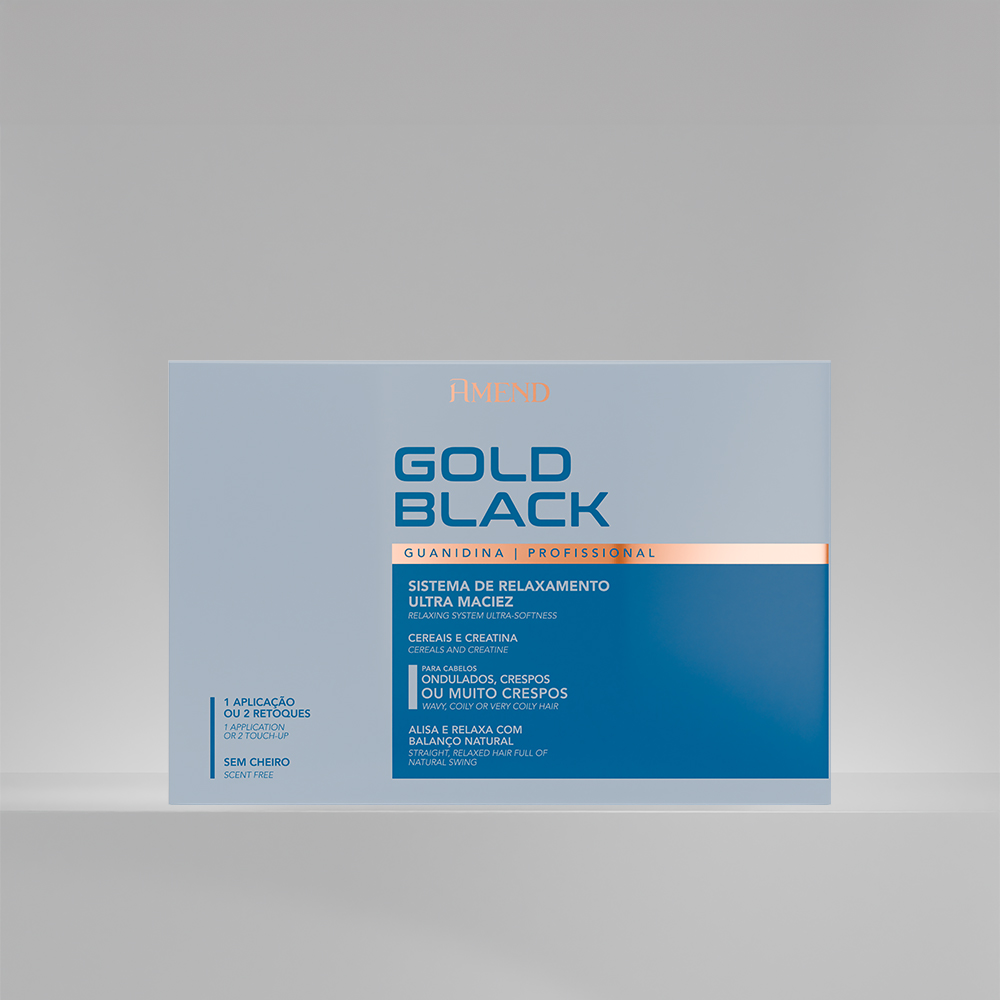 Kit Amend Relaxamento Guanidina Gold Black 1 Aplicação / 2 Retoques
