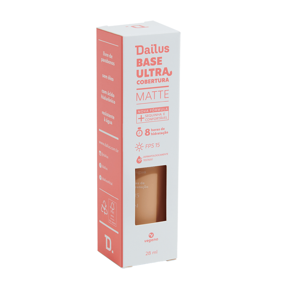 Base Líquida Dailus Ultra Cobertura D3 Claro 28ml