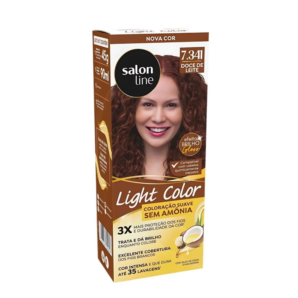 Tonalizante Salon Line Light Color para Cabelos Normais Doce de Leite 7.34