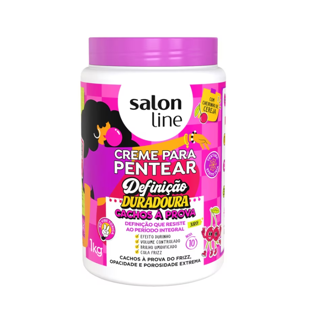 Creme Para Pentear Salon Line Definição Duradoura Cachos à Prova 1kg