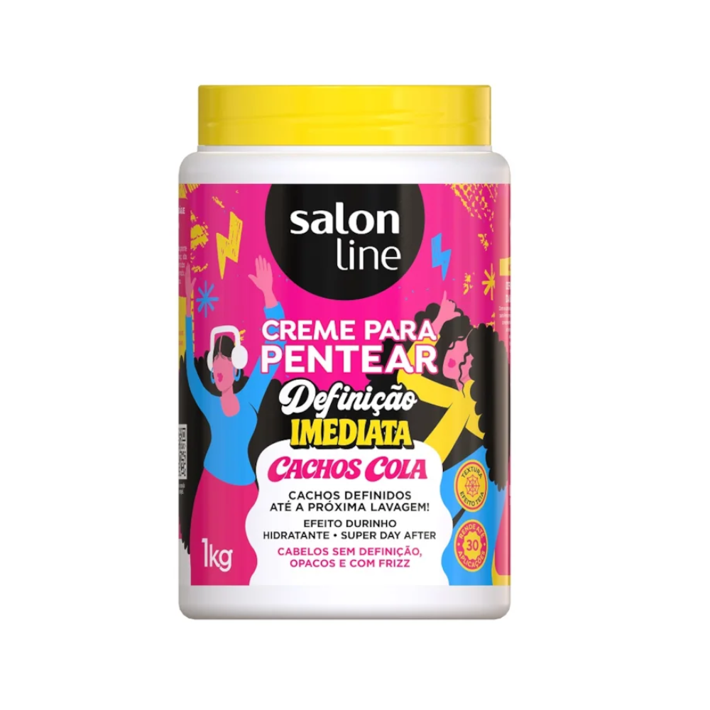 Creme Para Pentear Salon Line Definição Imediata Cachos Cola 1kg
