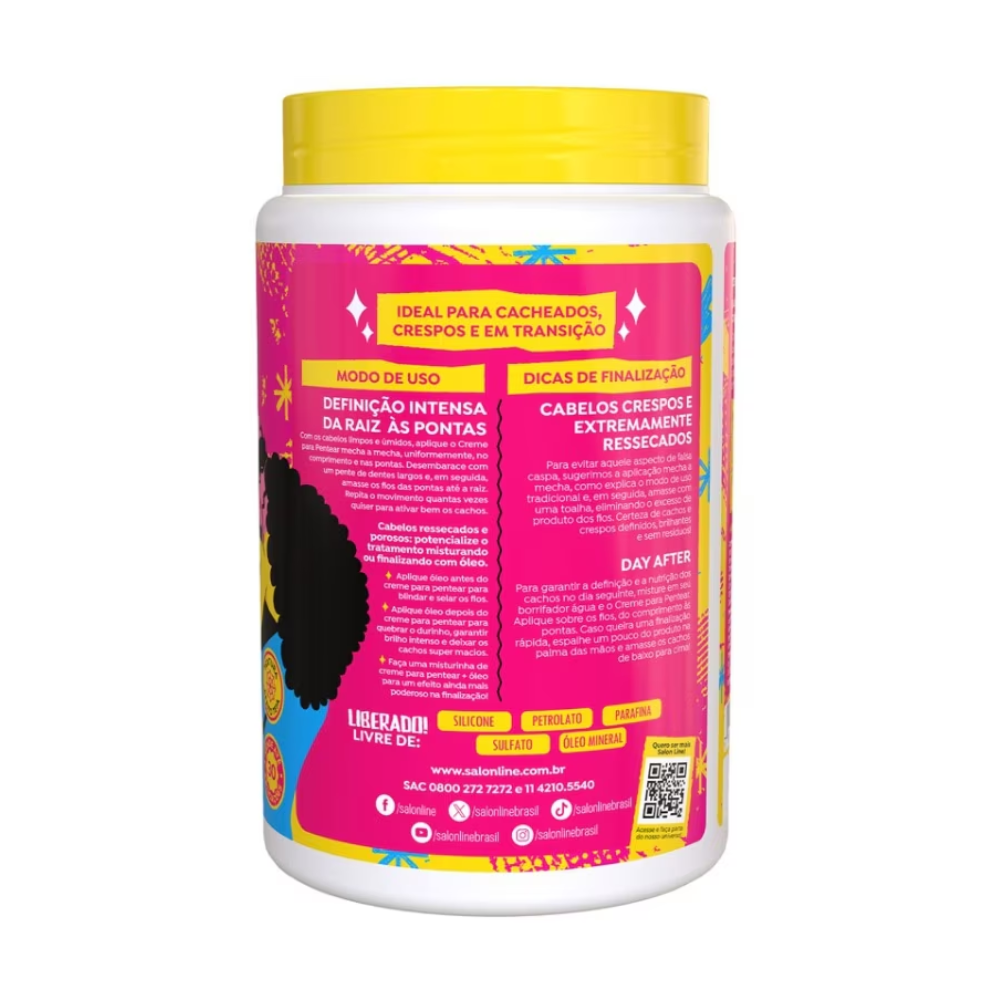 Creme Para Pentear Salon Line Definição Imediata Cachos Cola 1kg