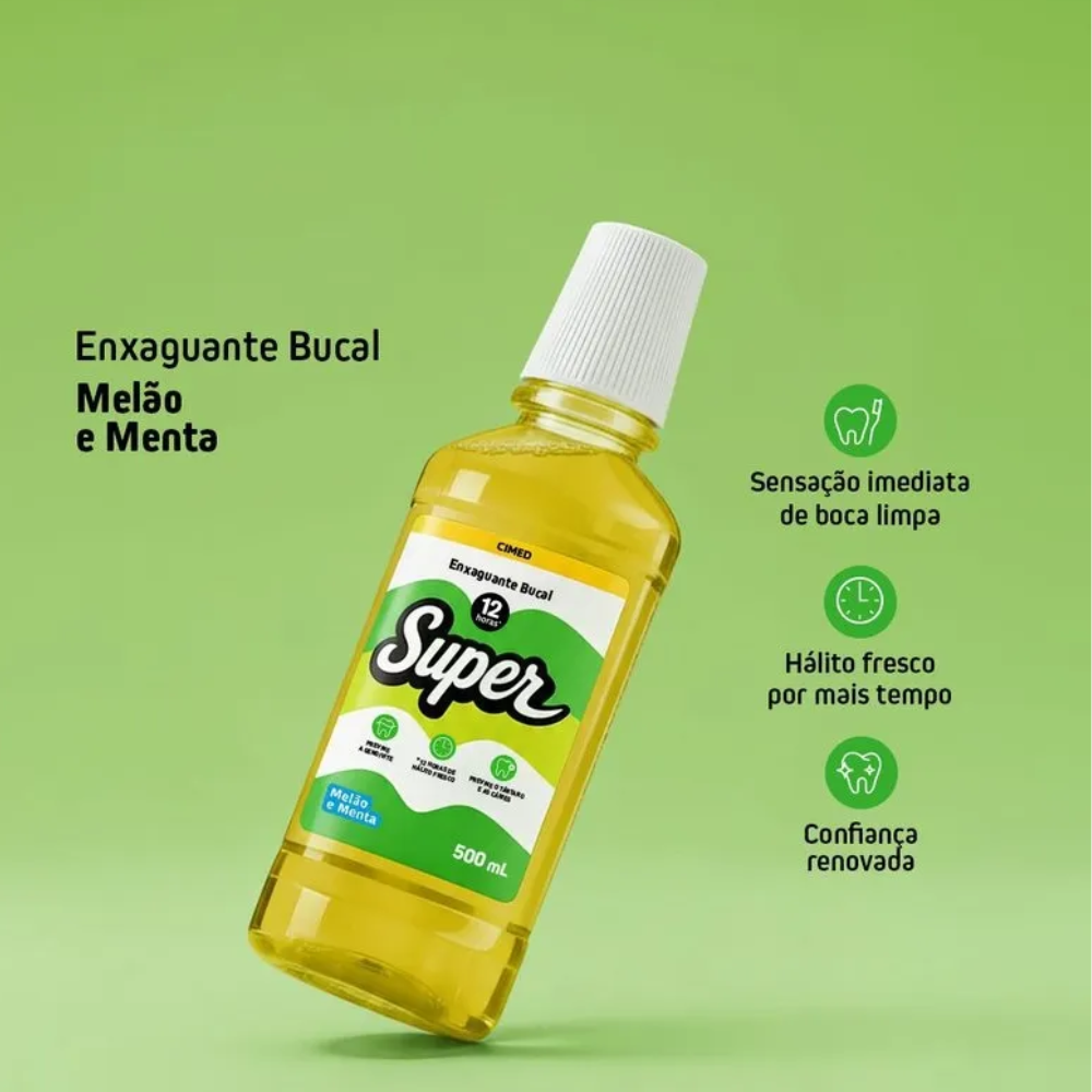Enxaguante Bucal Cimed Super 12h Melão Menta 500ml