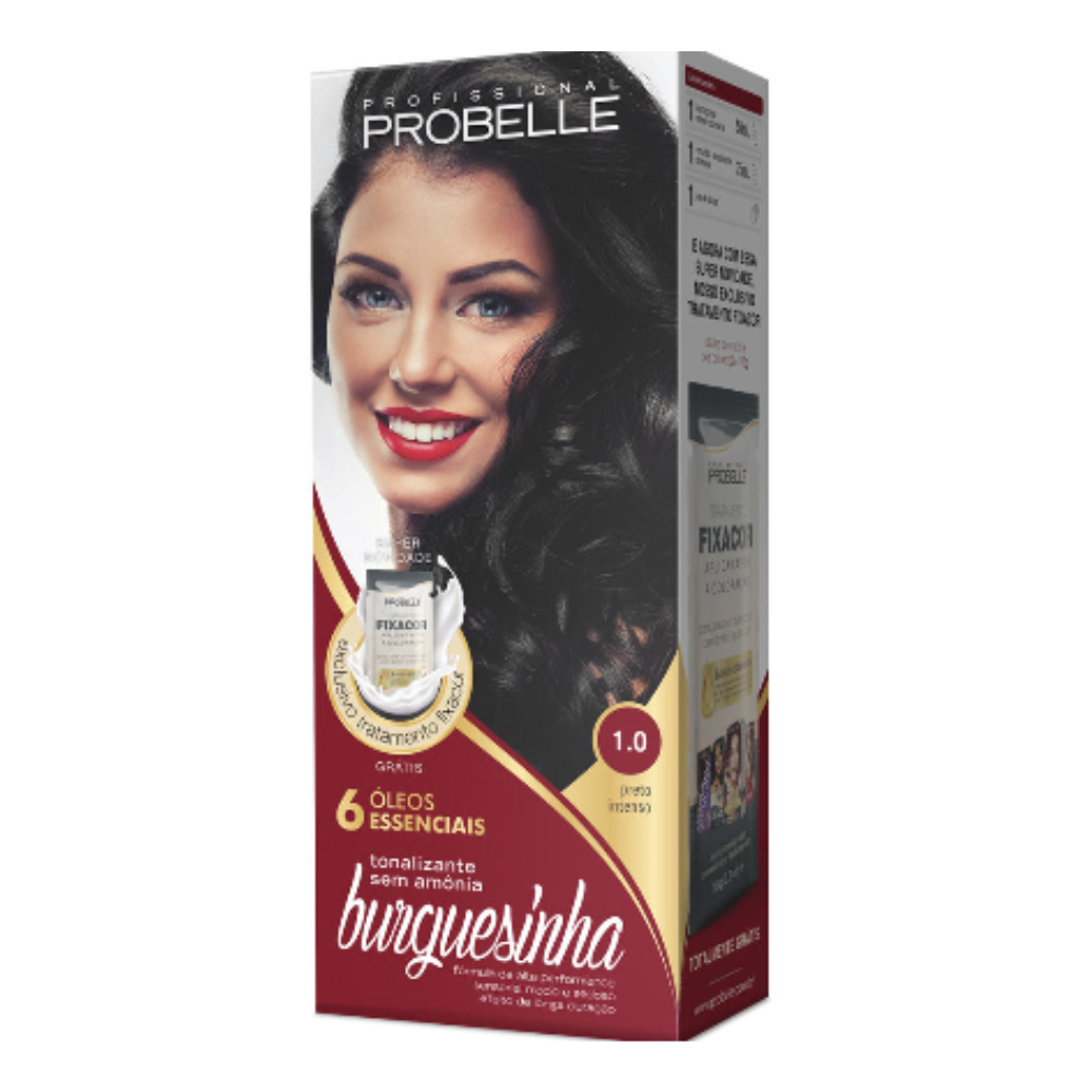 Tonalizante Probelle Burguesinha Preto Intenso 1.0
