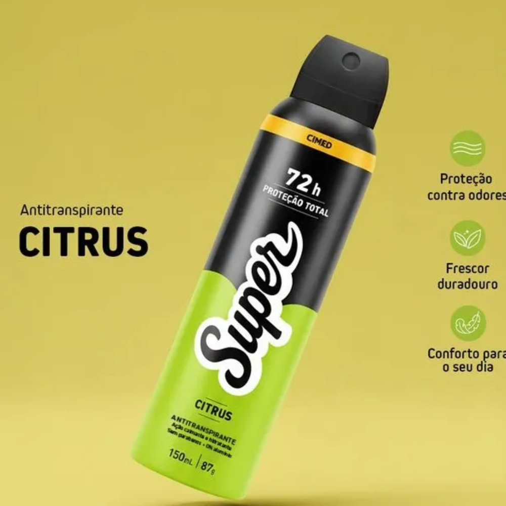 Desodorante Aerossol Cimed Super Citrus 250ml
