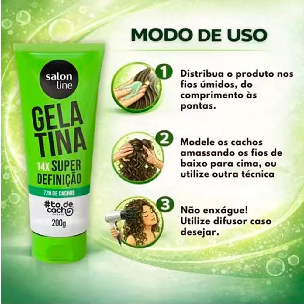 Gelatina Salon Line #To De Cacho Super Definição 200g