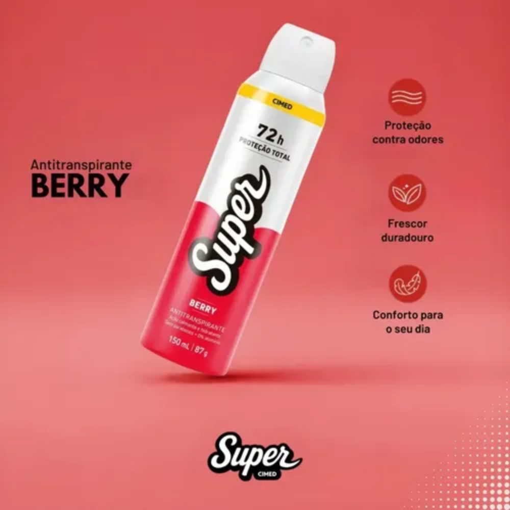 Desodorante Aerossol Cimed Super Berry 250ml