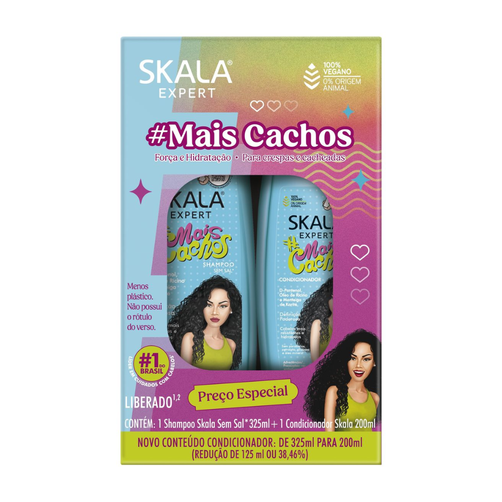 Kit Skala Shampoo 325ml + Condicionador 200ml #Mais Cachos