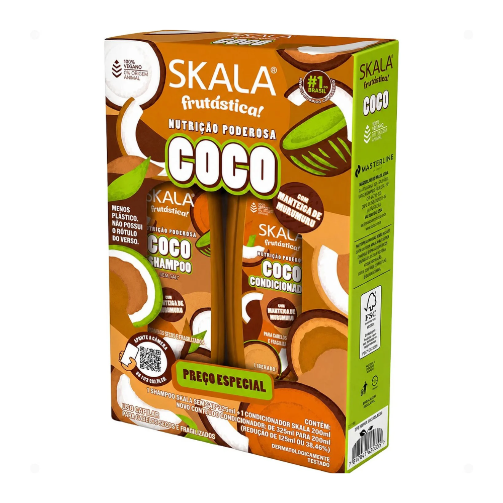 Kit Skala Shampoo 325ml + Condicionador 200ml Coco