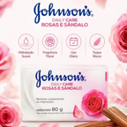 Sabonete Johnson's Daily Care Rosas e Sândalo 80 g