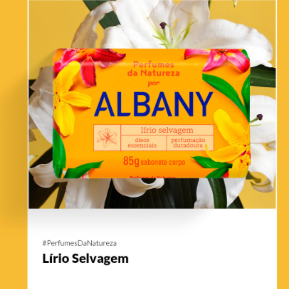 Sabonete Albany 85 g Perfume Natural Laranja