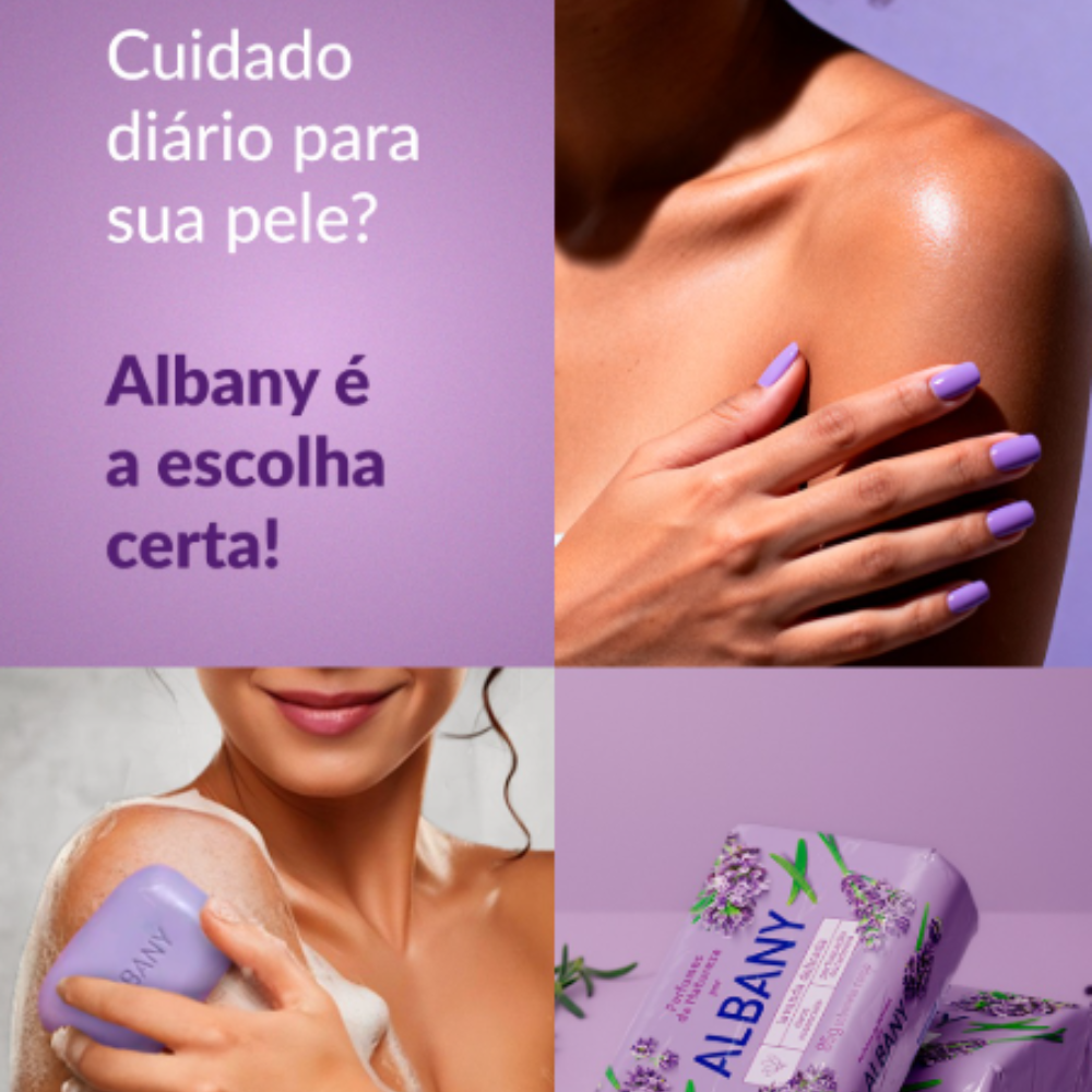 Sabonete Albany 85 g Perfume da Natureza Roxo