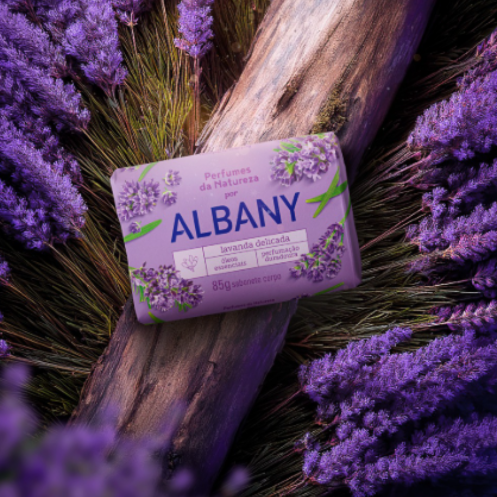 Sabonete Albany 85 g Perfume da Natureza Roxo